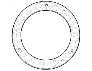 65-68 LH AIR VENT OUTLET GASKET