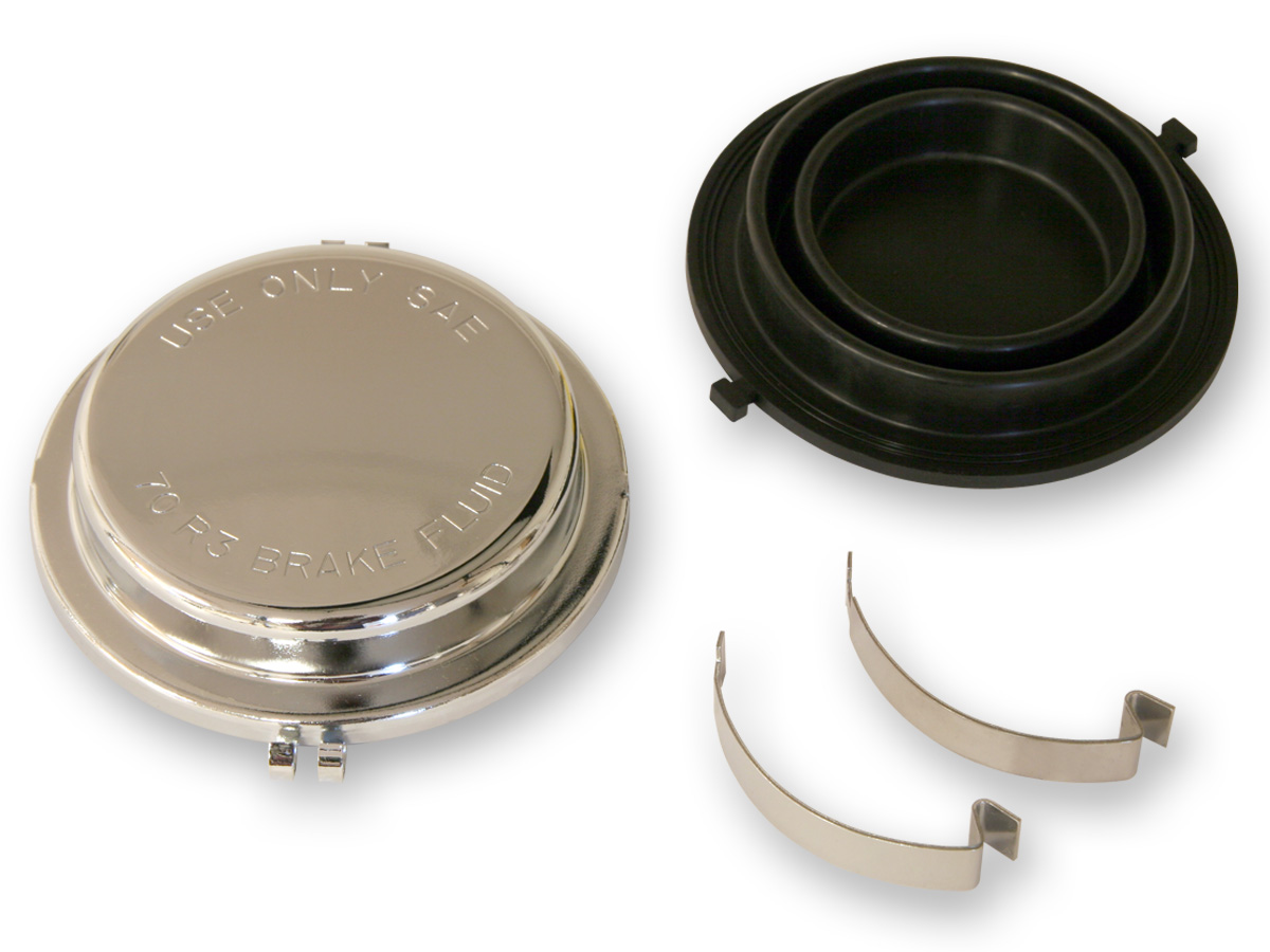 65-66 DISC BRAKE M/C CAP - CHROME (image for) 65-66 DISC BRAKE M/C CAP - CHROME