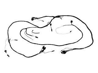 65 HEADLIGHT FEED WIRING W/GAUGES (W/FOG WIRES) (image for) 65 HEADLIGHT FEED WIRING W/GAUGES (W/FOG WIRES)