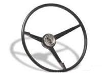 (image for) 65-66 STEERING WHEEL - BLACK REPRODUCTION