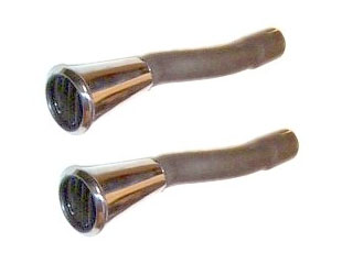 65-66 GT RH AND LH TAILPIPE EXHAUST TRUMPET TIPS - PAIR