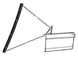 65-66 VENT WINDOW DIVISION BAR WEATHERSTRIP (image for) 65-66 VENT WINDOW DIVISION BAR WEATHERSTRIP