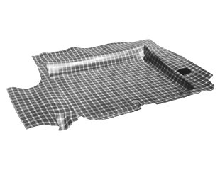 (image for) 65-68 COUPE & CONVERTIBLE ORIGINAL PLAID RUBBER TRUNK MAT