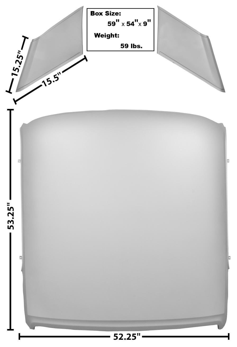 65-66 COUPE ROOF PANEL (image for) 65-66 COUPE ROOF PANEL