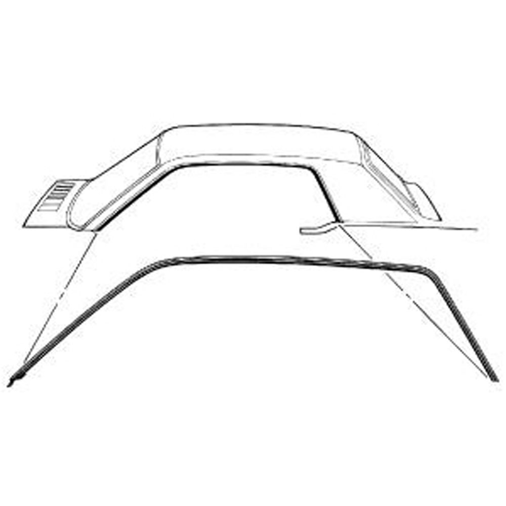64-66 COUPE ROOF RAIL WEATHERSTRIP - FOREIGN MADE