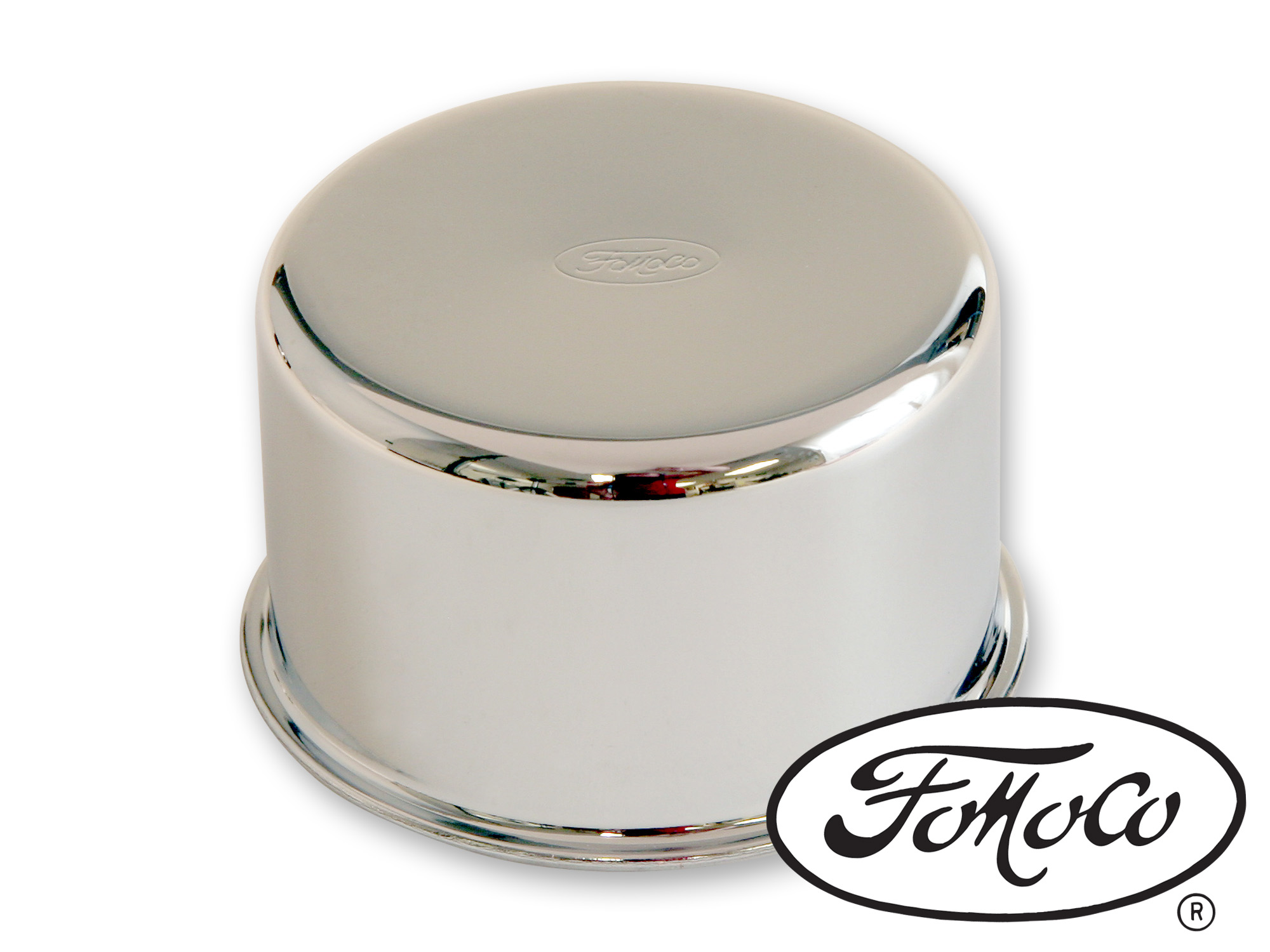 65-66 ORIGINAL OIL BREATHER CAP OPEN NON EMISSIONS - CHROME