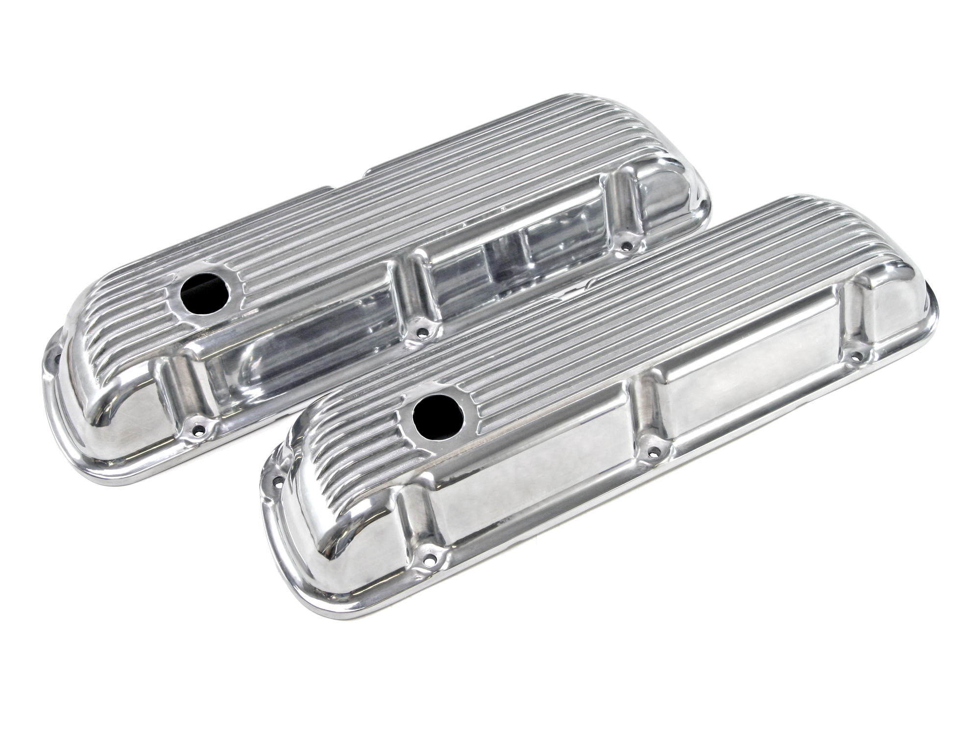 (image for) 64-73 ALUMINUM FINNED VALVE COVERS - 260-289-302-351W