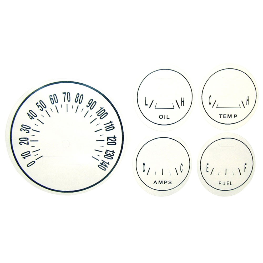 (image for) 65-66 WHITE GAUGE FACE PLATE