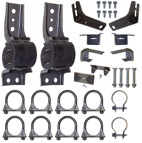 65-66 V8 2" DUAL EXHAUST HANGER KIT (image for) 65-66 V8 2" DUAL EXHAUST HANGER KIT