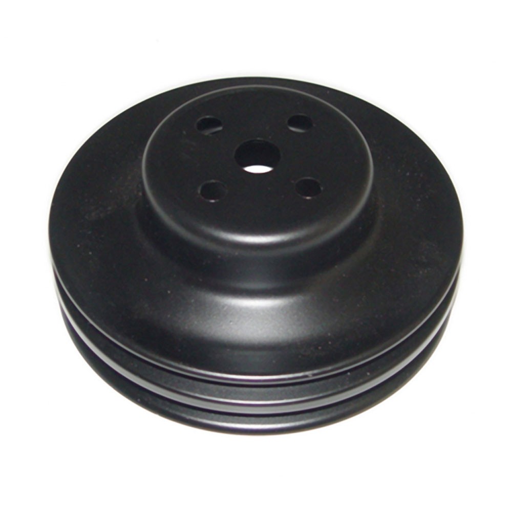 2 GROOVE WATER PUMP PULLEY WITH A/C - BLACK