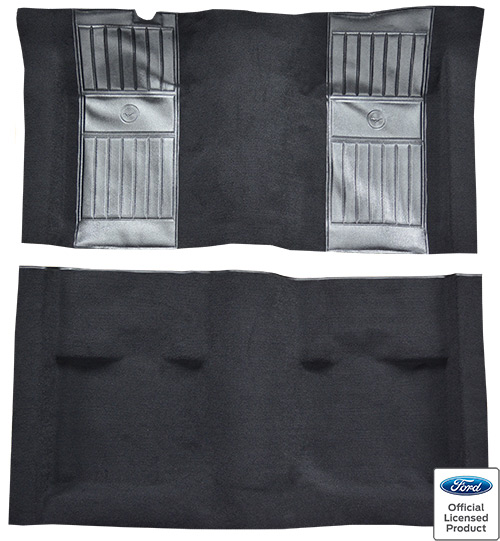CARPET 71-73 MACH 1 BLACK/BLACK INSERT