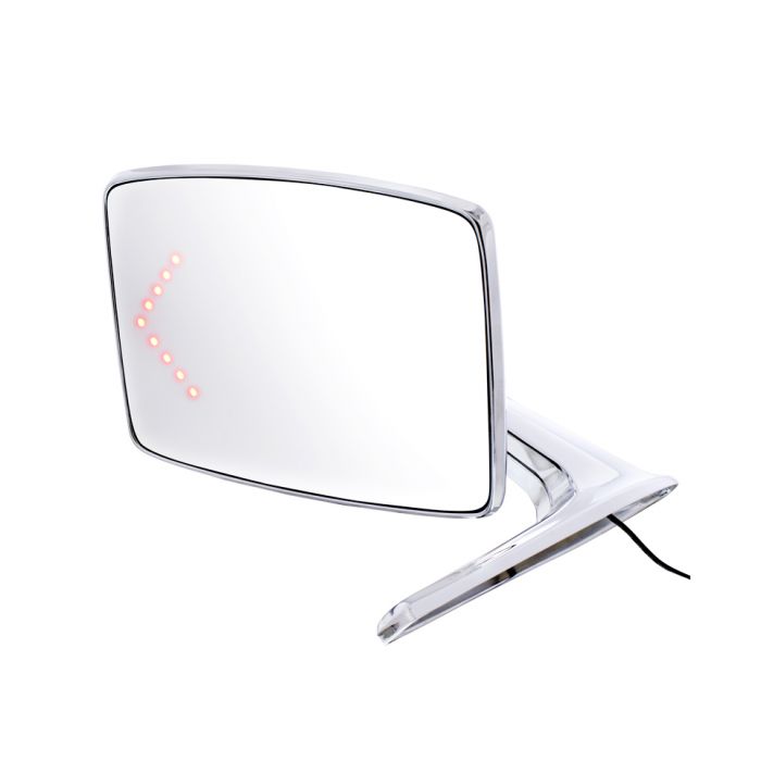 (image for) CHROME EXTERIOR MIRROR, LED WITH TURN SIGNAL, 66-77 FORD BRONCO,