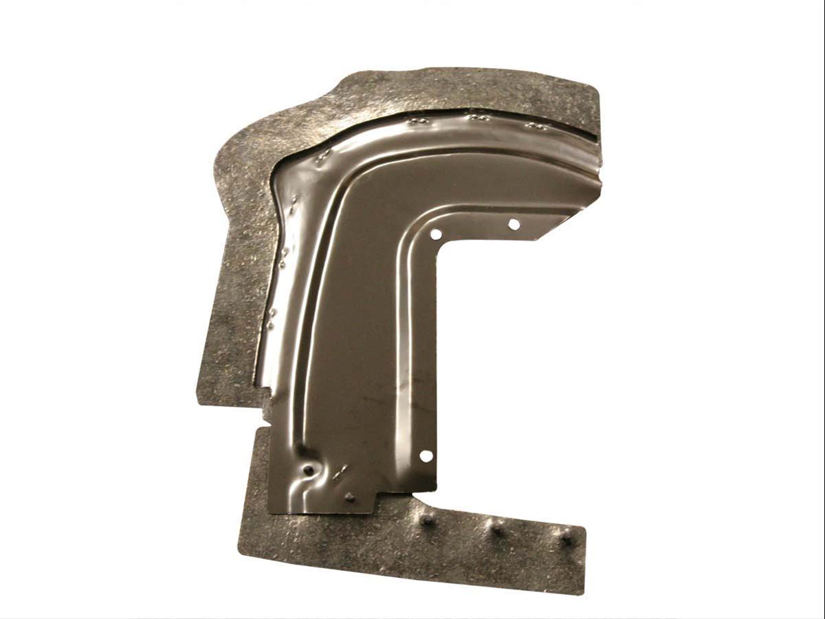 67-68 FRONT FENDER SPLASH SHIELD W/RUBBER - LH (image for) 67-68 FRONT FENDER SPLASH SHIELD W/RUBBER - LH