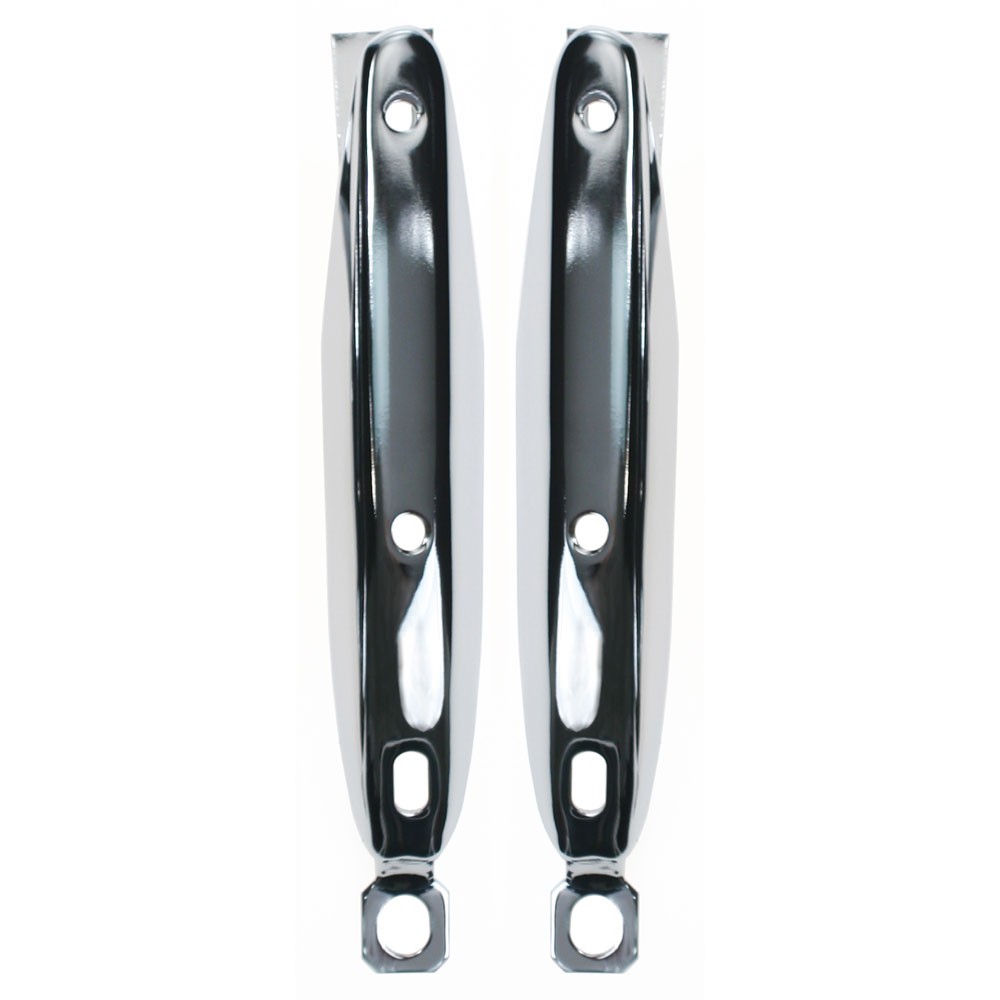 (image for) 67-68 REAR BUMPER GUARDS - CHROME (PAIR)