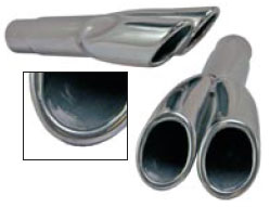 67-69 2" DUAL EXHAUST TIPS WITH ROLLED EDGES - PAIR