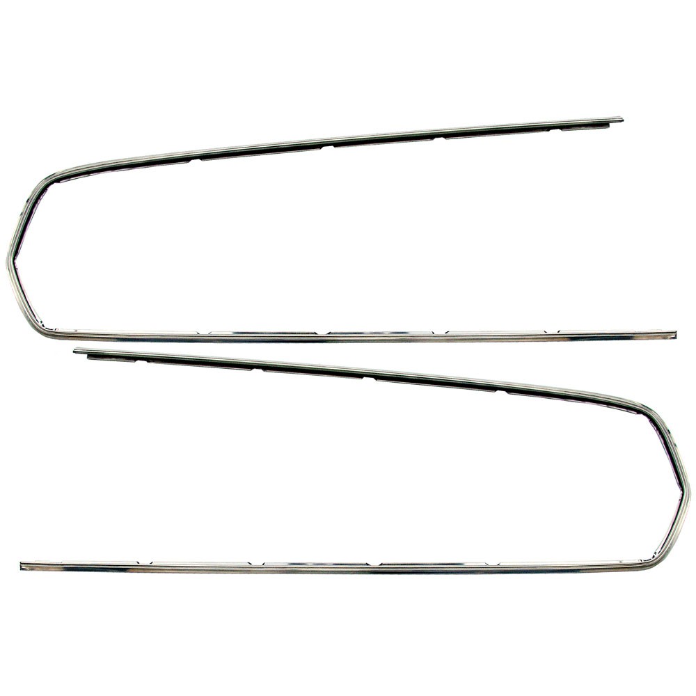 67 DELUXE DOOR PANEL CHROME TRIM - PAIR