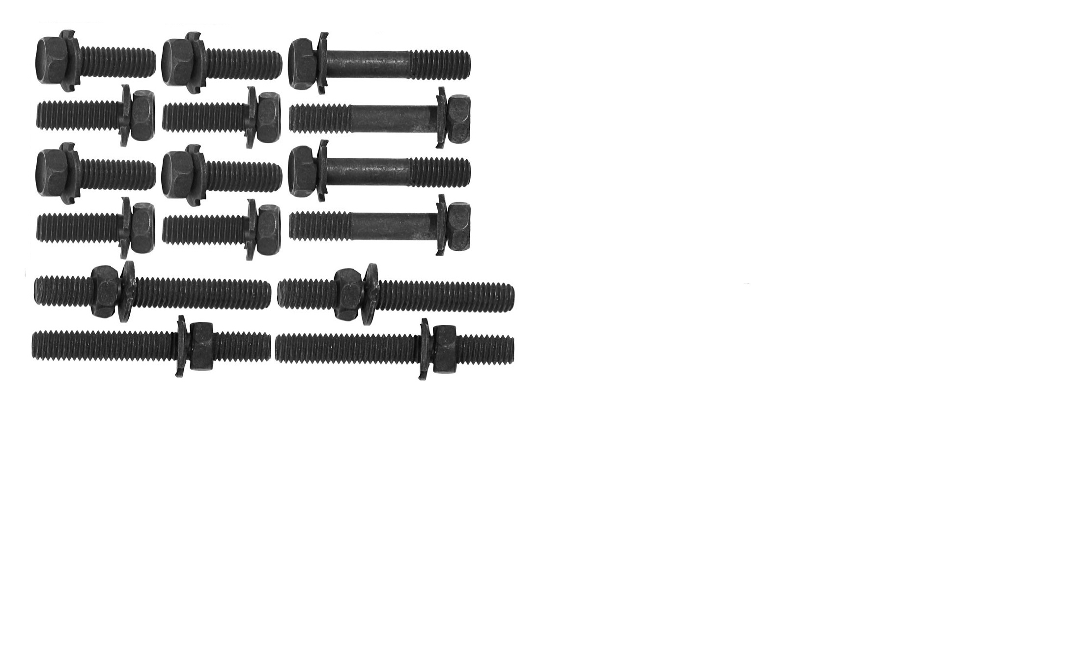 68-73 289, 302 EXHAUST MANIFOLD BOLTS - 16 PCS (image for) 68-73 289, 302 EXHAUST MANIFOLD BOLTS - 16 PCS