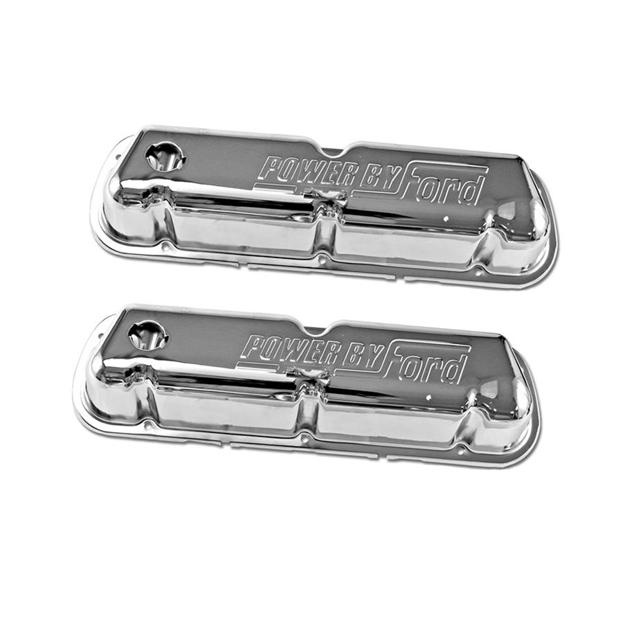260-351W CHROME POWERED BY FORD VALVE COVERS