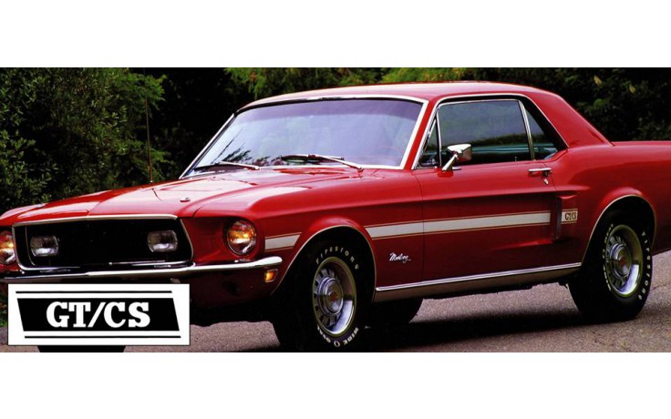 68 GT/CS STRIPE KIT RED (image for) 68 GT/CS STRIPE KIT RED