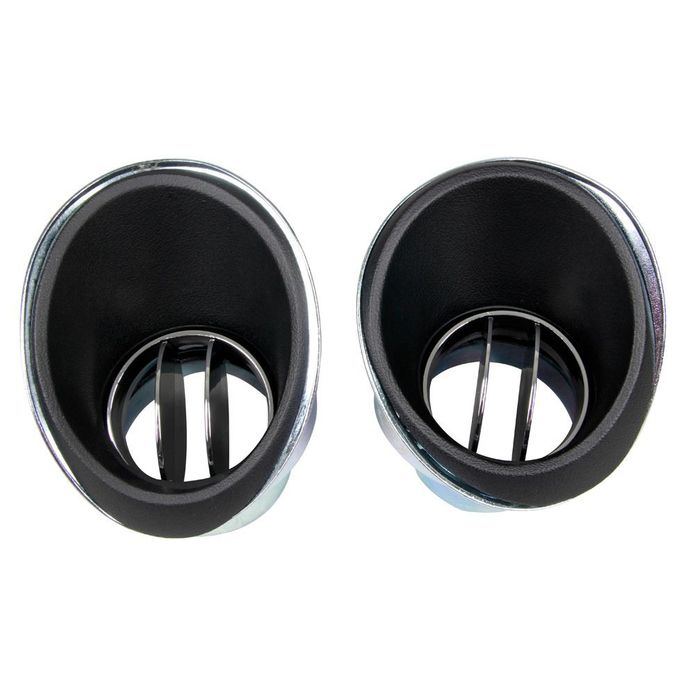 69-70 DASH A/C VENT REGISTERS WITH CHROME ACCENT RING (image for) 69-70 DASH A/C VENT REGISTERS WITH CHROME ACCENT RING