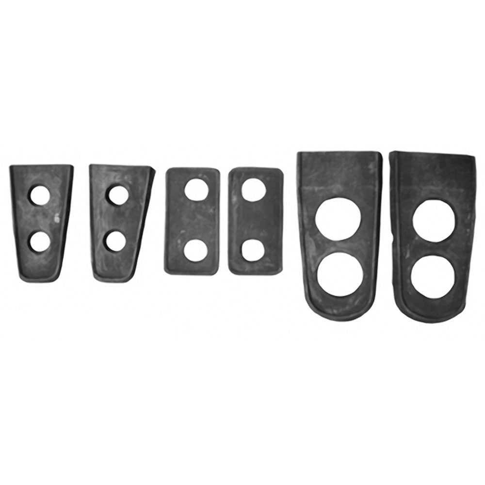 69-70 FASTBACK LATCHES AND HINGES LOUVER GASKETS - 6 PCS
