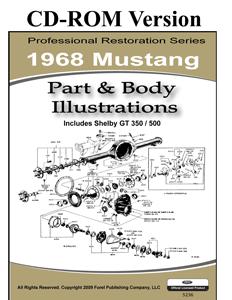 68 MUSTANG PARTS & BODY ILLUSTRATIONS (image for) 68 MUSTANG PARTS & BODY ILLUSTRATIONS