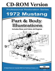 72 MUSTANG PARTS & BODY ILLUSTRATIONS (image for) 72 MUSTANG PARTS & BODY ILLUSTRATIONS
