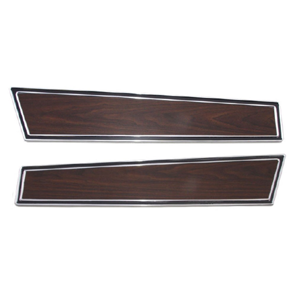 (image for) 71-73 DELUXE DOOR PANEL TRIM / WOODGRAIN INSERT - PAIR