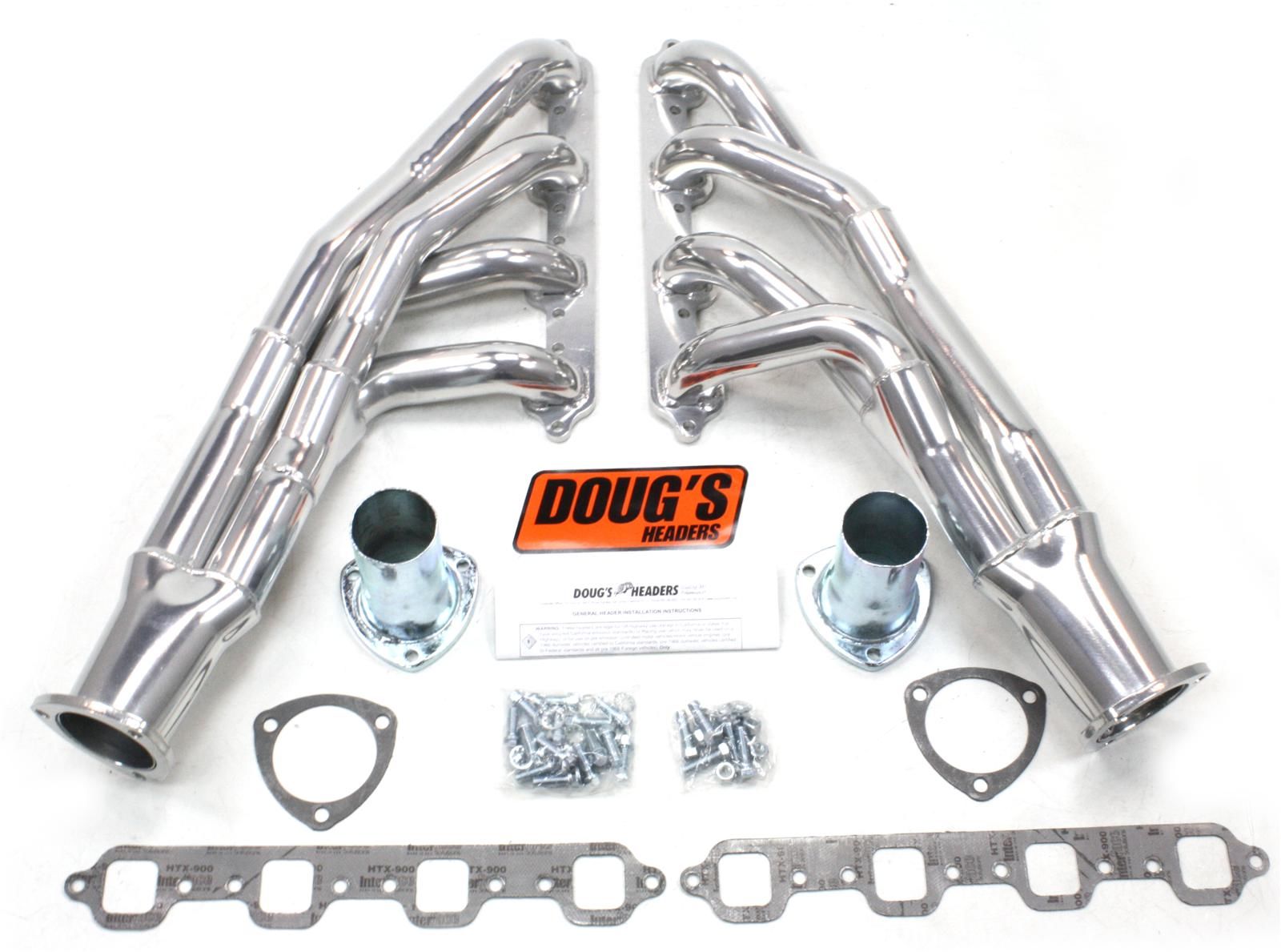 (image for) DOUG'S HEADERS, TRI-Y STEEL, NATURAL, 1 3/4" - 2" TUBES, 3.0" CO