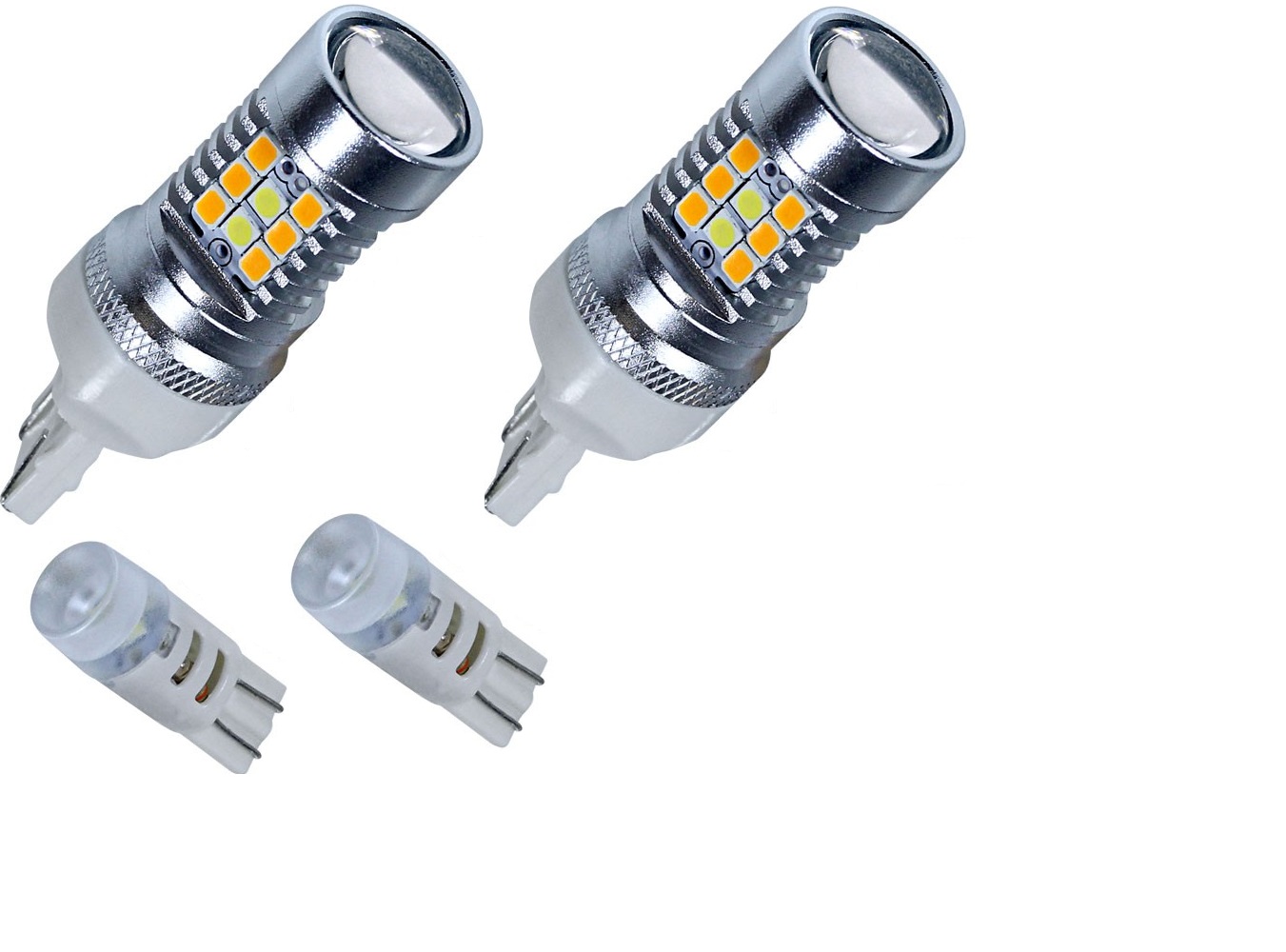 (image for) 2015-17 COOL WHITE / AMBER SWITCHBACK TURN SIGNAL LED KIT - 4 PC