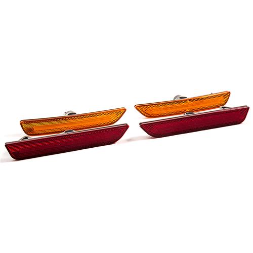 2010-14 LED SIDE MARKER LIGHTS WITH RED / AMBER LENS - PAIR