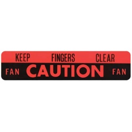 1960-63 CAUTION FAN DECAL