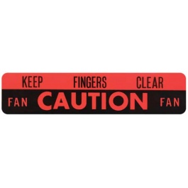 1960-63 CAUTION FAN DECAL (image for) 1960-63 CAUTION FAN DECAL