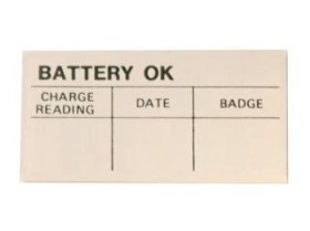 65-73 ASSEMBLY LINE BATTERY TEST OK DECAL