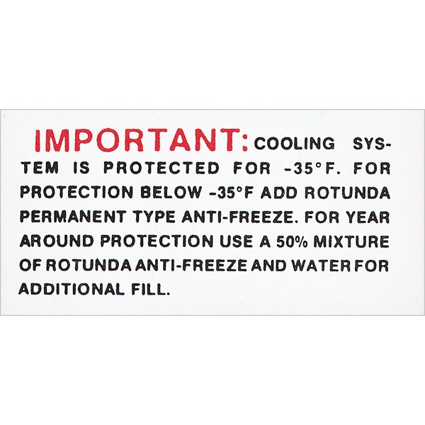 64-66 COOLING SYSTEM DECAL