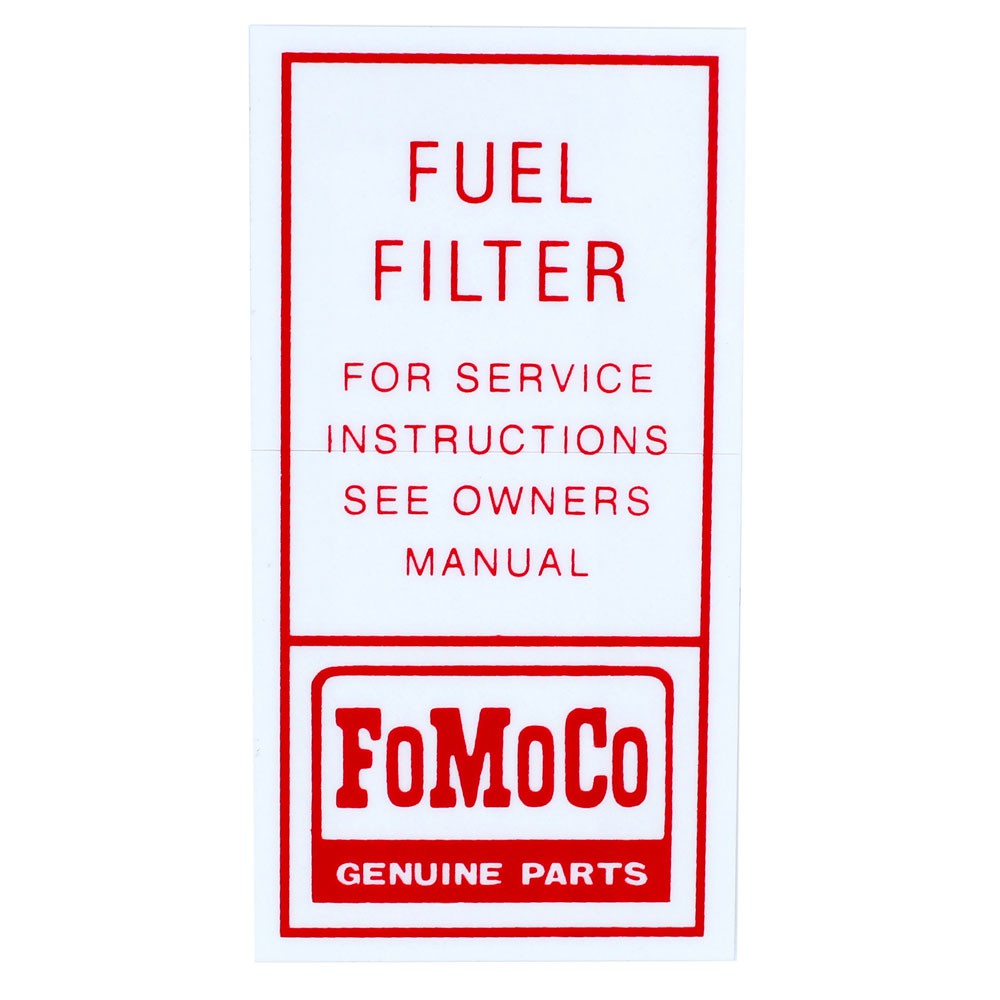 64-66 FUEL FILTER DECAL (image for) 64-66 FUEL FILTER DECAL