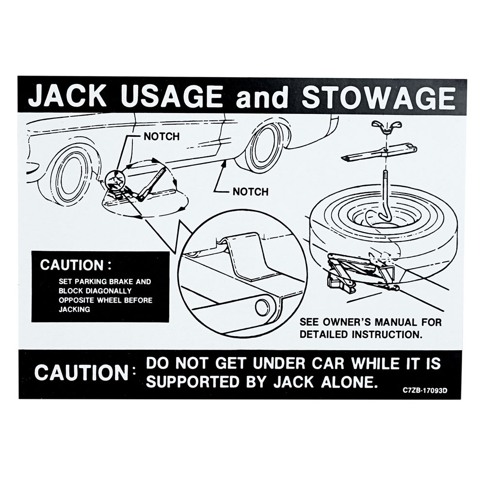 (image for) 67-68 JACK USAGE DECAL