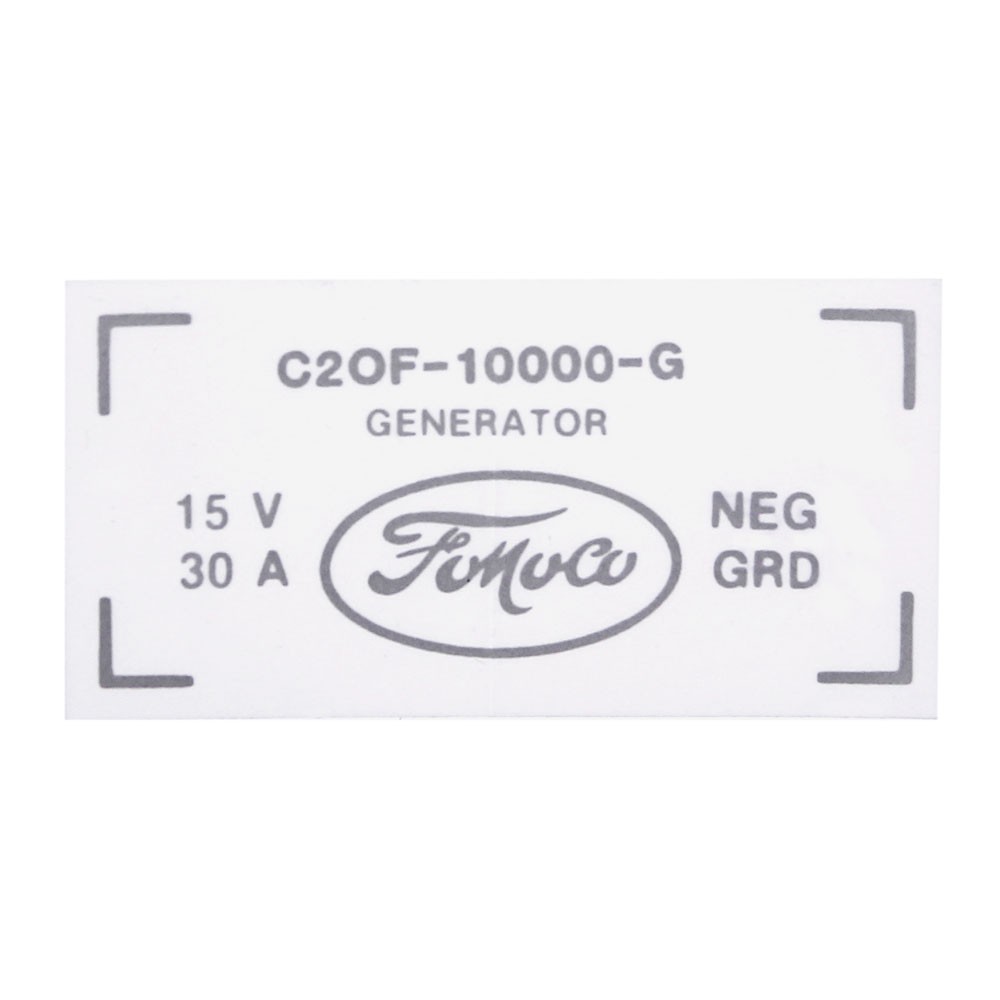 64-1/2 GENERATOR DECAL (image for) 64-1/2 GENERATOR DECAL