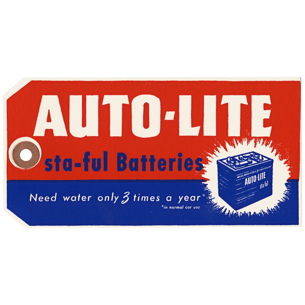 64-72 AUTOLITE STA-FUL BATTERY TAG (image for) 64-72 AUTOLITE STA-FUL BATTERY TAG