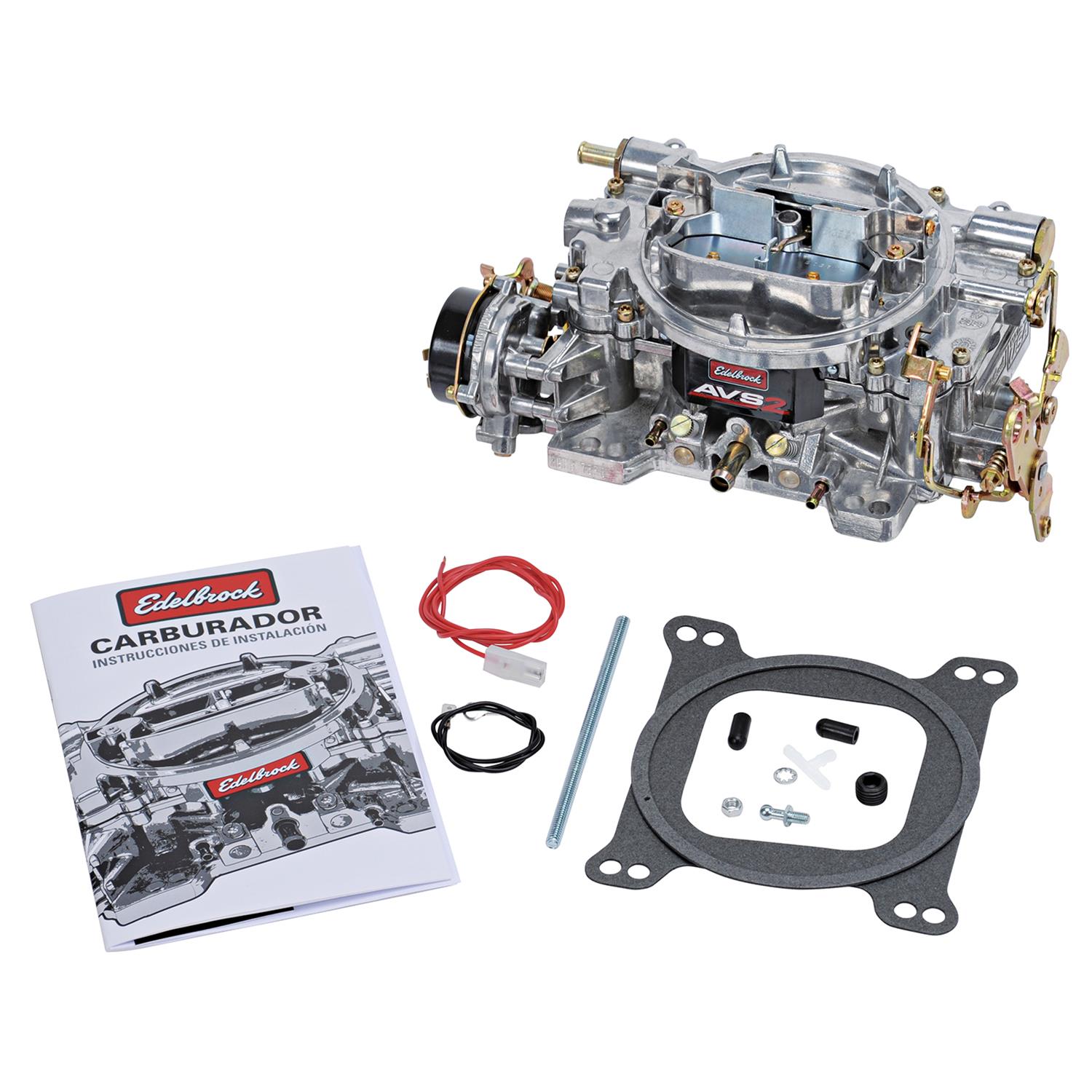 EDELBROCK CARB AVS 2, 650 CFM, 4 BRL, SQUARE BORE, ELECTRIC CHOK