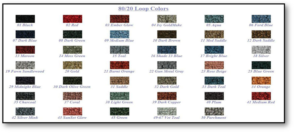 65-68 80/20 BLACK FOLD DOWN CARPET - 3 PCS