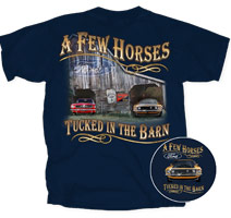(image for) T-SHIRT - A FEW HORSES IN THE BARN - LARGE