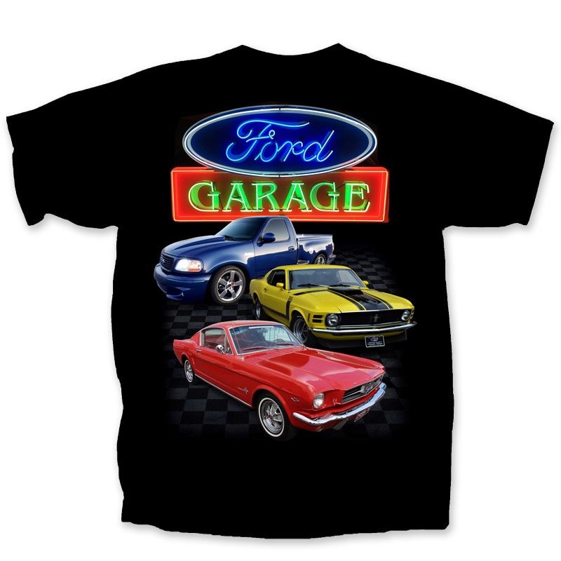 (image for) T-SHIRT - FORD NEON GARAGE, BLACK, X-LARGE