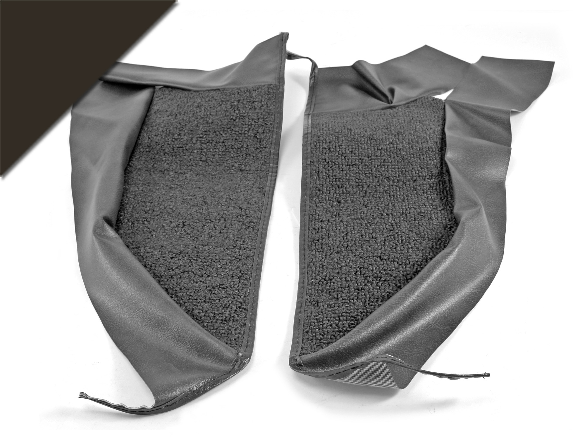 65-66 COUPE / FASTBACK KICK PANEL CARPET - BLACK
