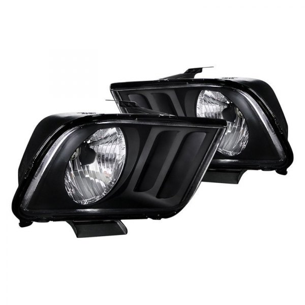 05-09 MUSTANG EURO 1PC BLACK HEADLIGHTS (image for) 05-09 MUSTANG EURO 1PC BLACK HEADLIGHTS