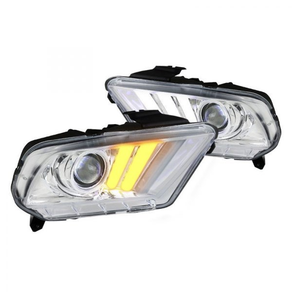 10-14 CHROME SEQUENTIAL PROJECTOR HEADLIGHTS W/LEDS (image for) 10-14 CHROME SEQUENTIAL PROJECTOR HEADLIGHTS W/LEDS