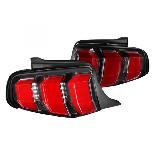 10-12 LED TAIL LIGHTS - BLACK HOUSING WITH CLEAR LENS, WHITE/RED