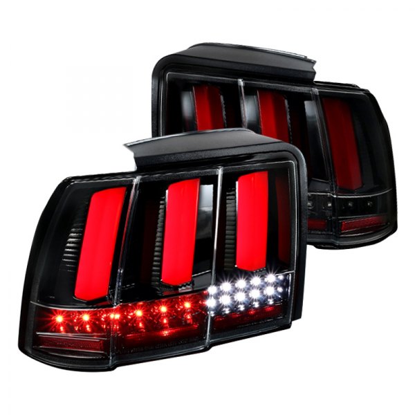(image for) 99-04 FACELIFT SEQUENTIAL LED TAIL LIGHTS - GLOSSY BLACK WITH RE