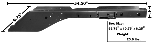 64-70 RH FRONT INNER & OUTER FRAME RAIL (image for) 64-70 RH FRONT INNER & OUTER FRAME RAIL