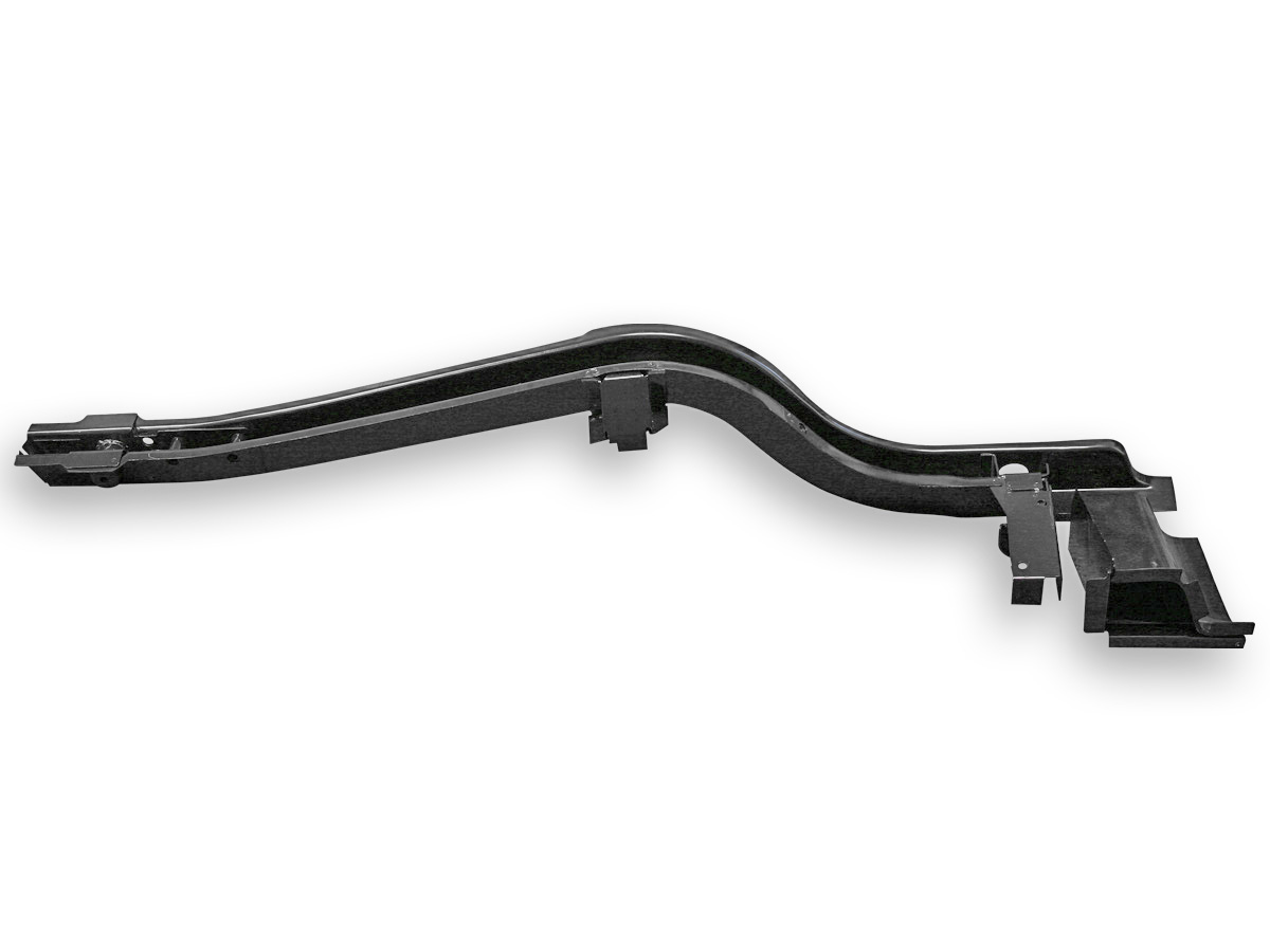 64-68 LH REAR FRAME RAIL WITH EXTENSION - CP/FB (image for) 64-68 LH REAR FRAME RAIL WITH EXTENSION - CP/FB